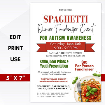 pasta fundraiser invitation